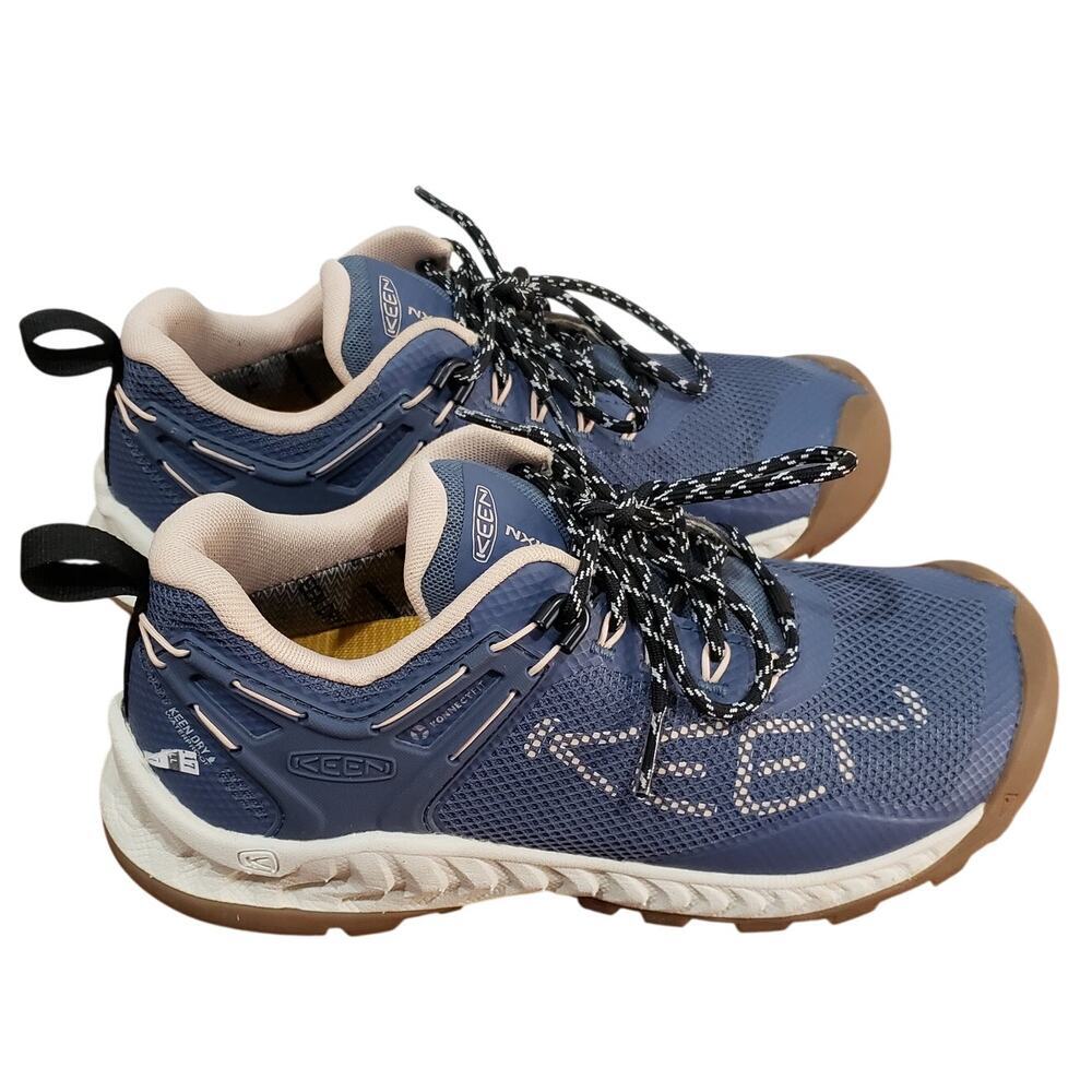 KEEN NXIS EVO Waterproof Hiking Shoes Women's 7.5 Blue Trail Sneakers